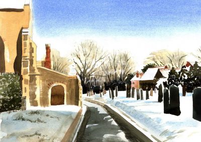 Aylsham Churchyard Snow