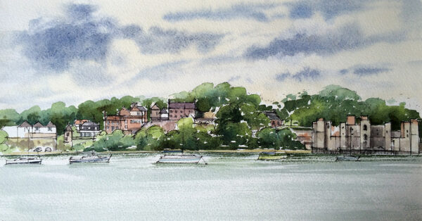 Upnor Castle and village,on the Medway