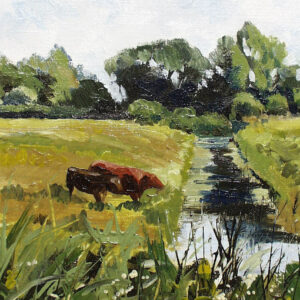 Cows by a Dyke, Oby